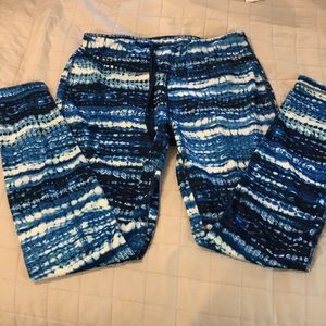 Colorful blue Dan Skin ankle leggings! Size M